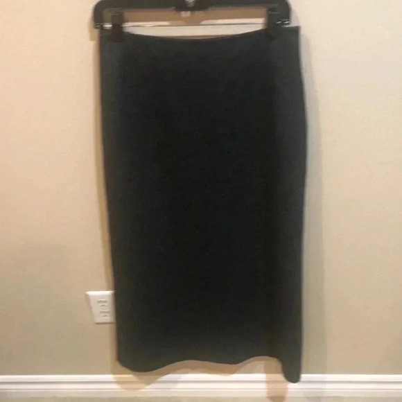Brooks 346 Gray Wool Blend Side Zip Maxi Skirt-Size 6 - Picture 1 of 8
